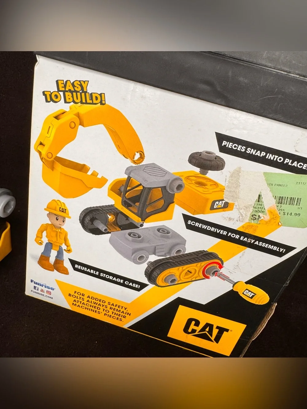 CAT Junior Crew Build-Your-Own Excavator take-apart STEM toy.